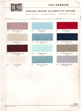 Load image into Gallery viewer, 1960's AMC/Rambler Paint Colors