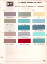 Load image into Gallery viewer, 1960's Dodge Paint Colors