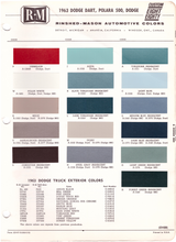Load image into Gallery viewer, 1960's Dodge Paint Colors