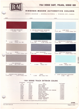 Load image into Gallery viewer, 1960's Dodge Paint Colors