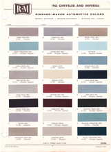 Load image into Gallery viewer, 1960's Chrysler/Imperial Paint Colors