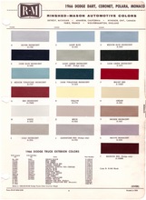 Load image into Gallery viewer, 1960's Dodge Paint Colors