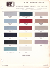 Load image into Gallery viewer, 1960's Plymouth/Valiant Paint Colors