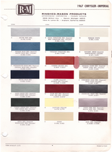 Load image into Gallery viewer, 1960's Chrysler/Imperial Paint Colors