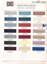 Load image into Gallery viewer, 1960's Plymouth/Valiant Paint Colors