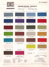 Load image into Gallery viewer, 1970's Plymouth Paint Colors