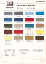 Load image into Gallery viewer, 1970's Plymouth Paint Colors