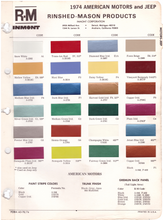 Load image into Gallery viewer, 1970's AMC/Jeep Paint Colors