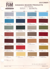 Load image into Gallery viewer, 1970's Plymouth Paint Colors