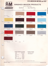 Load image into Gallery viewer, 1970's AMC/Jeep Paint Colors