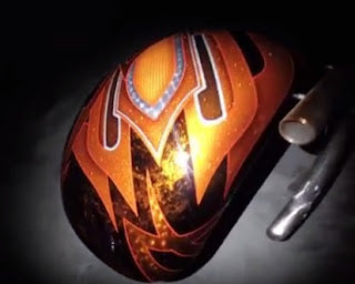 Custom paint on V8 chopper with House of Kolor paint