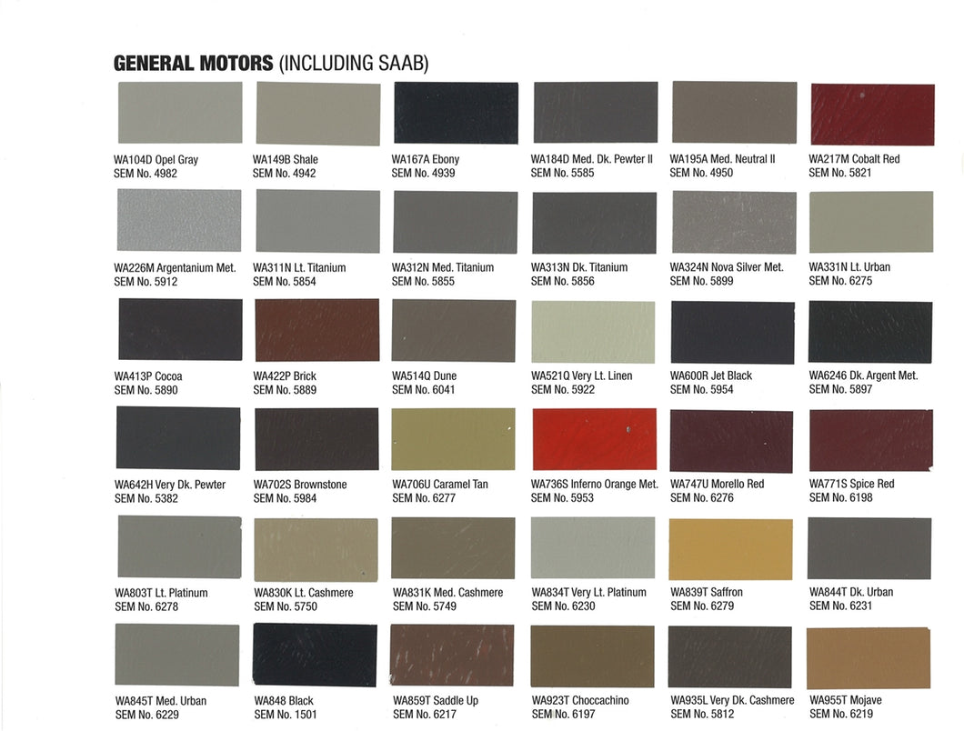 GM 2013 Interior Colors