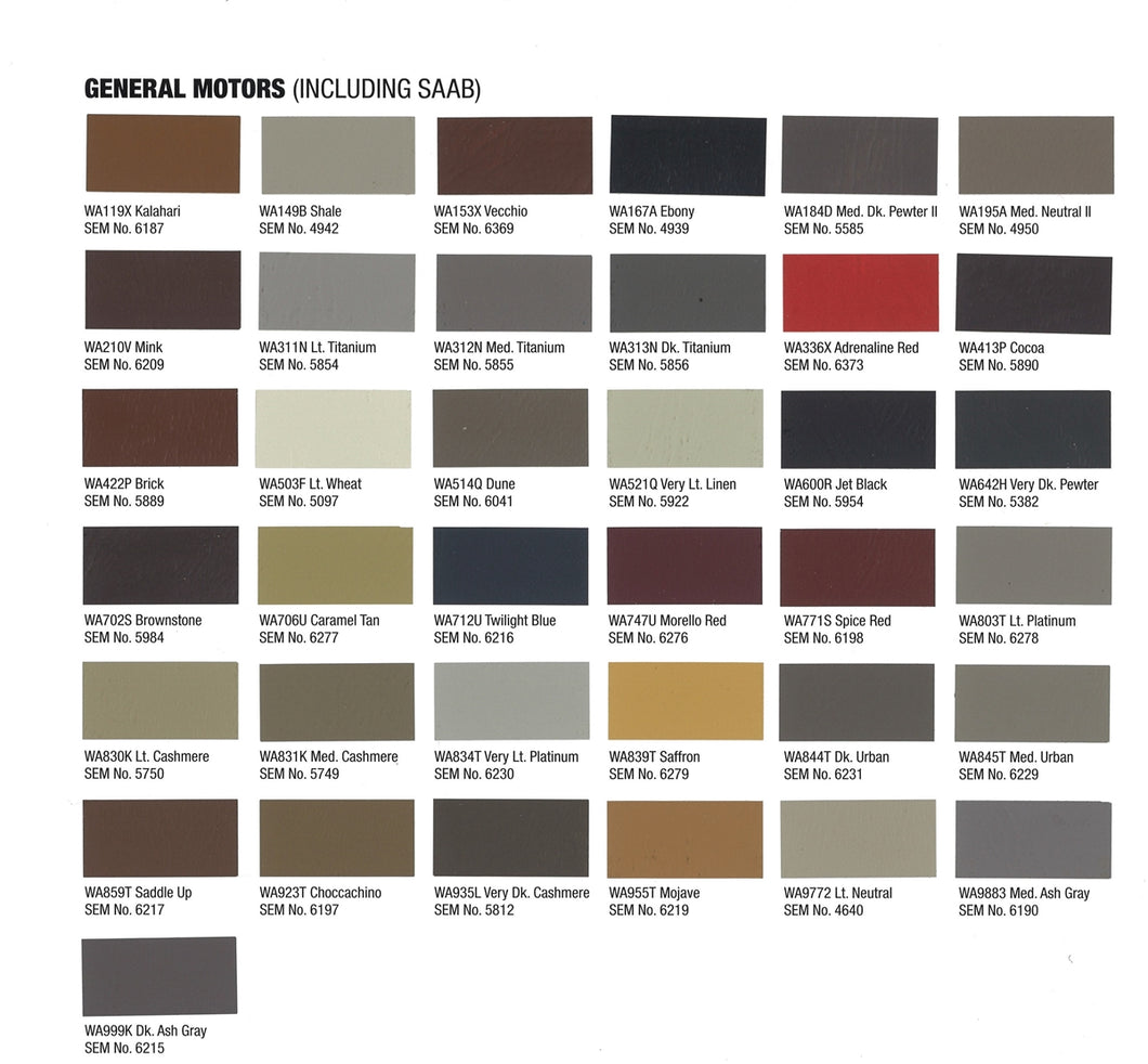 GM 2014 Interior Colors